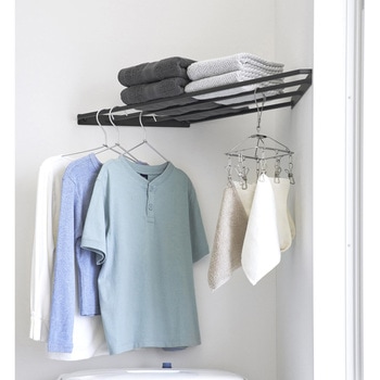 コーナーハンガーラック タワー 石こうボード壁対応 ブラック - 山崎実業