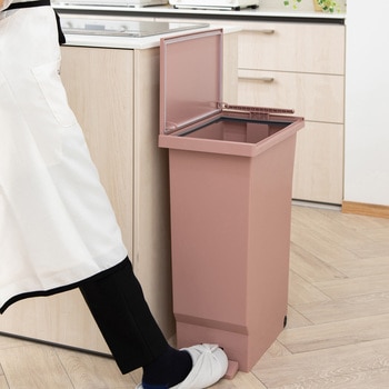 フタの開く向きを変えられるパッキン付きペダルペール45L 平和工業