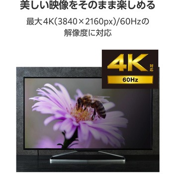 USB-C HDMI 変換ケーブル 4K/60Hz対応 (Windows MacBook Chromebook Android iPhone iPad) ミラーリング エレコム