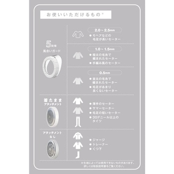 毛玉取り 電動 交流式 6枚刃 風合いガード5段階調整 毛玉クリーナー 衣類 薄手セーター対応 - テスコム