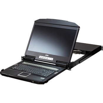 4ポートUSB HDMIマルチビューワイドスクリーンLCD KVMドロワー ショートレール付属 ATEN