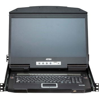 4ポートUSB HDMIマルチビューワイドスクリーンLCD KVMドロワー ショートレール付属 ATEN