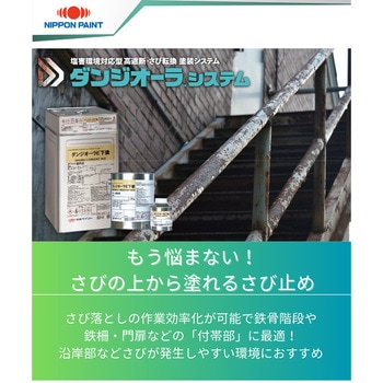 ダンジオーラE下塗 小缶タイプ さびの上から塗れるさび止め! ニッぺ(日本ペイント)