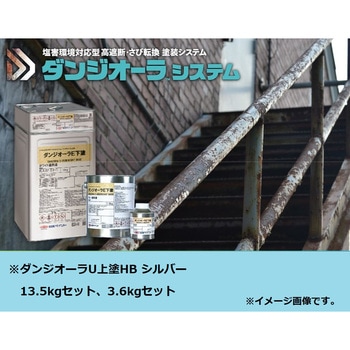 ダンジオーラU上塗HB シルバー 塩害環境対応型 高遮断・さび転換塗装システム ニッぺ(日本ペイント)