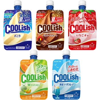 [冷凍][アイス]ロッテ クーリッシュ食べ比べ5種セット(各1個) - ロッテ
