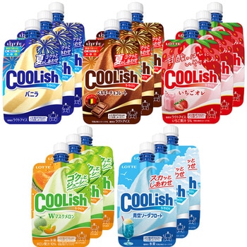 [冷凍][アイス]ロッテ クーリッシュ食べ比べ5種セット(各3個) ロッテ
