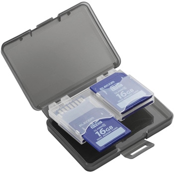 SDケース 4枚収納 インデックスラベル ナンバーラベル コンパクト SD 保管 クリアタイプ エレコム