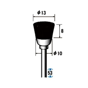毛ブラシ カップ型 豚毛 10本入 - NSK(ナカニシ)