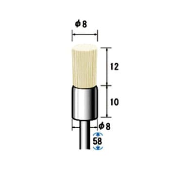 毛ブラシ ハード 豚毛 10本入 - NSK(ナカニシ)
