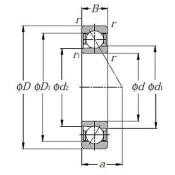 アンギュラ玉軸受 BNT000形 NTN(エヌティーエヌ)