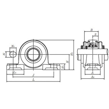トリプルシール付UC形ユニット 円筒穴形止ねじ式 UCP2形 NTN(エヌティーエヌ)