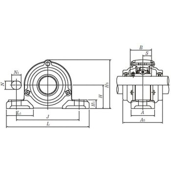 NTN 鋳鉄製ピロー形ユニット UCP筒穴形-