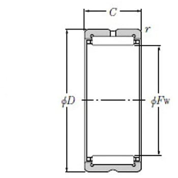 ソリッド形針状ころ軸受 RNA48形 NTN(エヌティーエヌ)