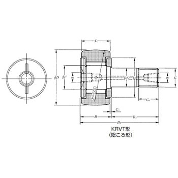 カムフォロア KRVT形 NTN(エヌティーエヌ)