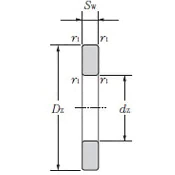 スラスト針状ころ軸受 中央輪 ZS形 NTN(エヌティーエヌ)