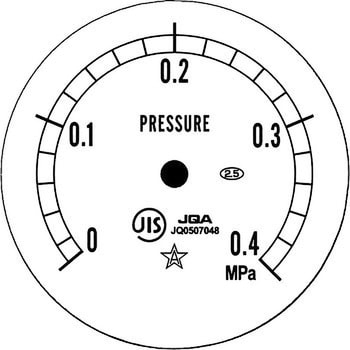 汎用圧力計(スターゲージ) Φ60 右下精器製造