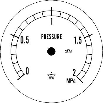 汎用圧力計(スターゲージ) 右下精器製造