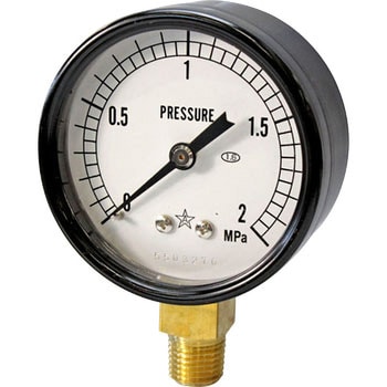 汎用圧力計(スターゲージ) Φ60 R1/4 A枠(立型つば無し) 圧力レンジ0～2MPa