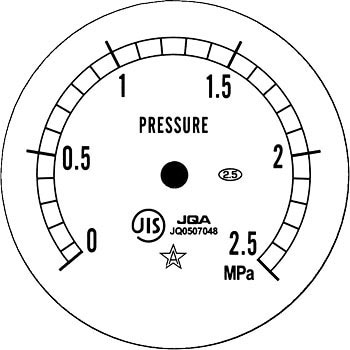 汎用圧力計(スターゲージ) Φ60 右下精器製造