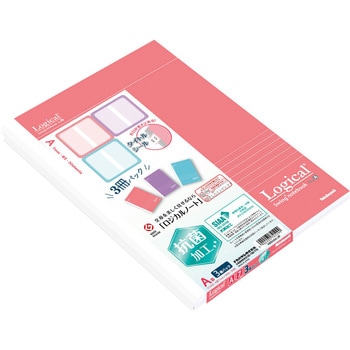 ロジカル抗菌表紙 セミB5 キュート A罫 30枚 3P ナカバヤシ