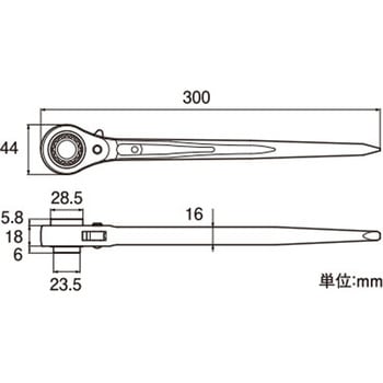 鉄骨ラチェットレンチ トップ工業