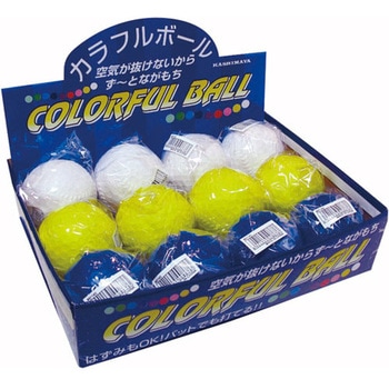PUカラー野球ボール(PP袋) ダース箱入 12セット あみのエーワン