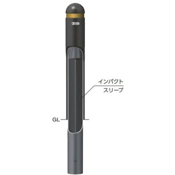 インパクトボラード 基礎式 ゴム製 Φ140 固定式 HB種対応品 サンポール