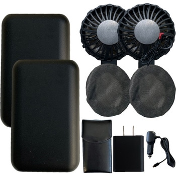 sbt-07 ペルチェファン12Vバッテリー2個付きセット 1セット  