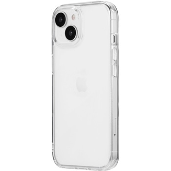 iPhone 15 iPhone14 反射防止・耐傷・ガラスハイブリッドケース 耐衝撃 ストラップホール付 TPU LEPLUS NEXT