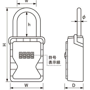 DK-N55 キー保管ボックス DK-N55 ダイケン ダイヤル式錠 - 【通販