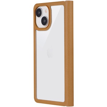 iPhone 15 iPhone14 軽量・背面クリアフラップケース 耐衝撃 薄型 マグネット仕様 ストラップホール付 LEPLUS NEXT