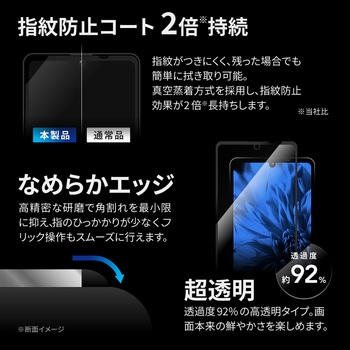 AQUOS sense8 全面保護ガラス ブルーライトカット 指紋防止 LEPLUS NEXT