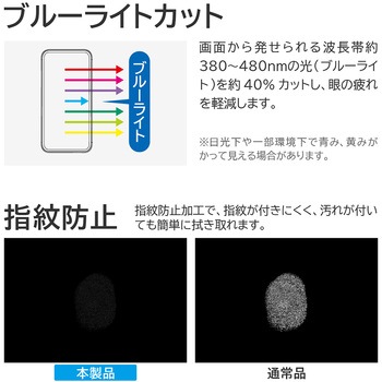 iPhone 15 Pro 保護フィルム ブルーライトカット 指紋防止 - LEPLUS NEXT