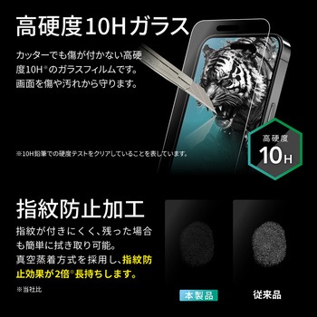 iPhone 15 ガラスフィルム 反射防止・ブルーライトカット 耐衝撃 LEPLUS NEXT