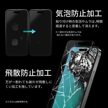 iPhone 15 ガラスフィルム 反射防止・ブルーライトカット 耐衝撃 LEPLUS NEXT