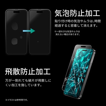 iPhone 15 ガラスフィルム 反射防止・ブルーライトカット LEPLUS NEXT