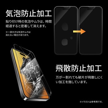 iPhone 15 Pro ガラスフィルム 全面保護 ソフトフレーム 超透明 LEPLUS NEXT