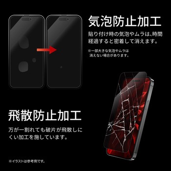 iPhone 15 Plus ガラスフィルム 覗き見防止180° LEPLUS NEXT