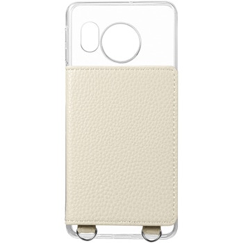 AQUOS sense8 カード収納付きレザーケース ストラップホール付き LEPLUS NEXT