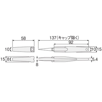 ESDグリップピンセット ホーザン