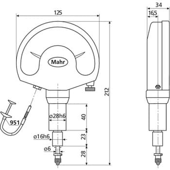 1000A(4338100) ダイヤルコンパレーター(指針測微器) 1個 マール社