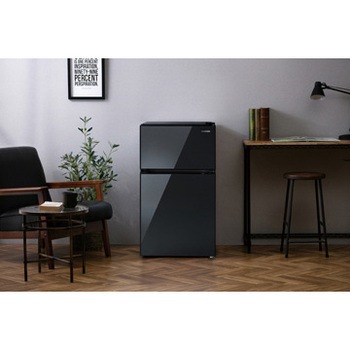 IRIS OHYAMA ブラック冷蔵庫 IRGD-9A-B IRGD-9A-B ガラス扉冷蔵庫90L 1台 アイリスオーヤマ 【通販