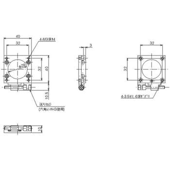 中央精機 透過型X軸フィックスステージ 40×40 LS-P4051FX - www