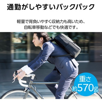 リュック 17L 軽量 撥水加工 15.6インチノートPC 収納可 通勤 通学 ビジネスバッグ エレコム