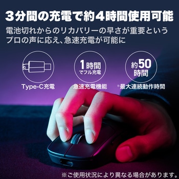 ゲーミングマウス ワイヤレス 無線2.4GHz/有線 両対応 8ボタン 26，000DPI 薄型 軽量 54g 左右対称 V custom エレコム