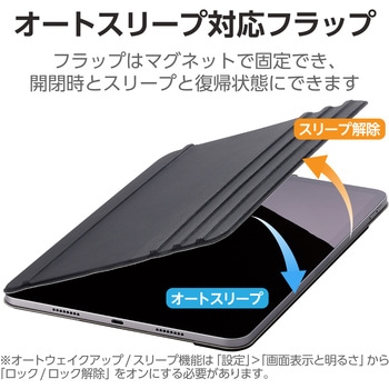 iPad Pro 11インチ 第4/第3世代 ケース ソフトレザー 本体マグネット装着 手帳型 スリープ対応 マグネット 多段階角度調整 スタンド機能 スリム エレコム