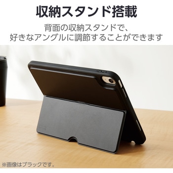 iPad 10.9インチ 第10世代 (2022年) ケース ソフト カバー ApplePencil収納可 スタンド付 衝撃吸収 エレコム