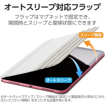 iPad 10.9インチ 第10世代 ケース ソフトレザー 本体マグネット装着 手帳型 スリープ対応 マグネット フラップ 多段階角度調整 スタンド機能 スリム エレコム