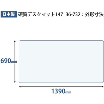 DM-147PW(36732) 硬質 デスクマット プラスマット 光沢 1枚 プラス