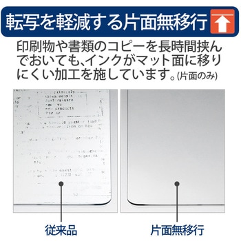 斜めカット デスクマット 透明 半光沢 マウス対応 軟質 プラス(文具)